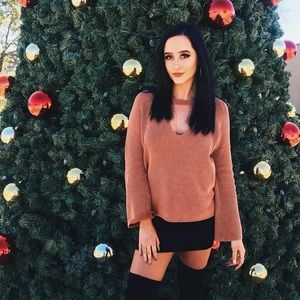 Express Oversized Sweater in Pink/Orange